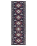 Miniatyrbillede 1 af 7: Gulvtæppe blå rød 80 x 240 cm polyester orientalsk mønster rektangulært vævet retro