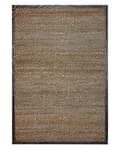 Miniatyrbilde 4 av 6: Teppe i svart og beige jute bomullsskinn 140 x 200 cm Rektangulært håndvevd teppe Rutete mønster Rustikk tradisjonell design