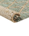 Miniatyrbillede 8 af 8: Gulvtæppe Beige Grøn Jute 160 x 230 cm Natur Tæppe Mønster Rustik Boho Stil Fladvævet Gulvtæp Flettet Jutetæppe til Sofabord Indretning