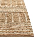 Miniatyrbillede 5 af 7: Beige jutetæppe 80 x 300 cm stribet mønster håndvævet i boho-stil til entreen soveværelset