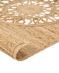 Miniatyrbillede 7 af 7: Tæppeløber Beige Jute 80 x 300 cm Fladvævet Løs Gulvløber til Entre Tæppe Mønstret Håndvævet Flettet Lang Gulvtæppe til Gang Tilbehør