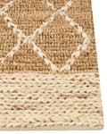 Miniatyrbillede 5 af 7: Gulvtæppe Beige Jute 200 x 300 cm Natur Tæppe Mønster Rustik Boho Stil Fladvævet Gulvtæp Flettet Jutetæppe til Sofabord Indretning Tilbehør