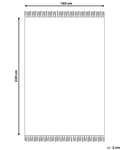 Miniatyrbillede 3 af 8: Sort jutetæppe 160 x 230 cm med kvaster håndknyttet i boho-stil til entréen