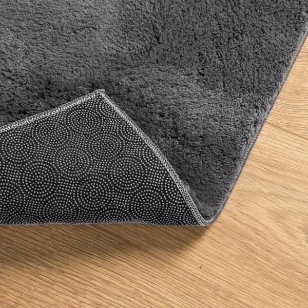 vidaXL Teppe HUARTE kort luv mykt og vaskbart antrasitt 80x150 cm
