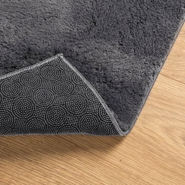 vidaXL Mjuk matta HUARTE med kort lugg tvättbar antracit 80x250 cm