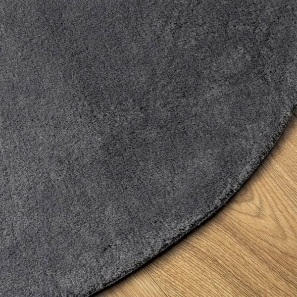 vidaXL Mjuk matta HUARTE med kort lugg tvättbar antracit Ø 80 cm