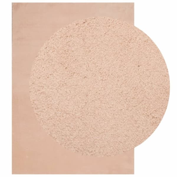vidaXL Teppe HUARTE kort luv mykt og vaskbart blush 200x280 cm