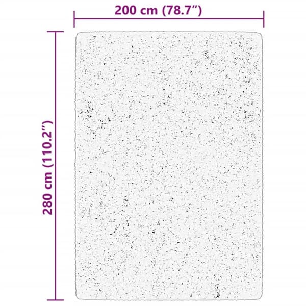 vidaXL Teppe HUARTE kort luv mykt og vaskbart blush 200x280 cm