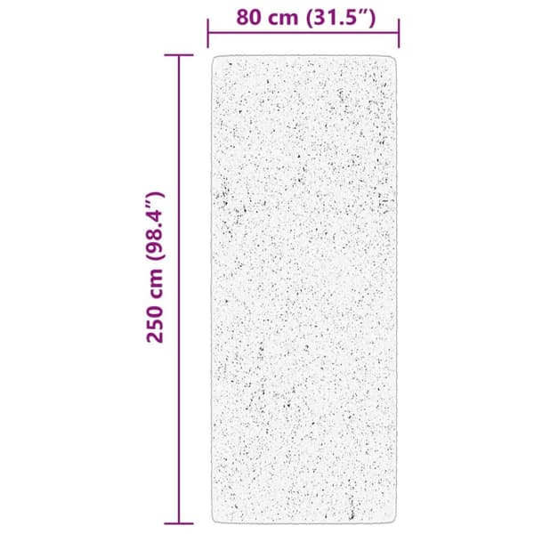 vidaXL Matto HUARTE lyhytnukkainen ja pestävä metsänvihreä 80x250 cm