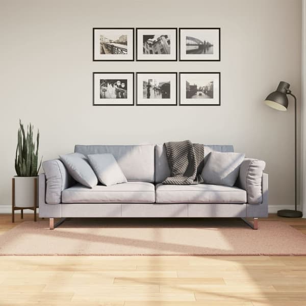 vidaXL gulvtæppe HUARTE 100x200 cm kort luv og vaskbart rosa