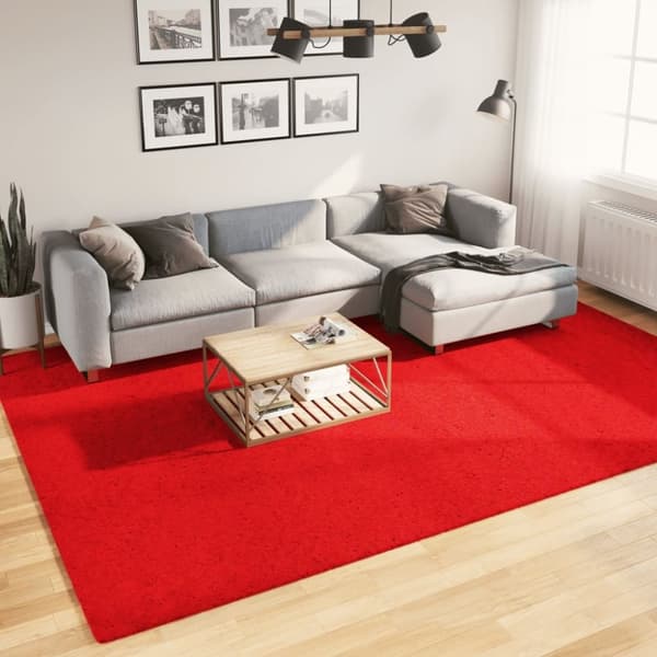 vidaXL Teppe HUARTE kort luv mykt og vaskbart rød 240x340 cm