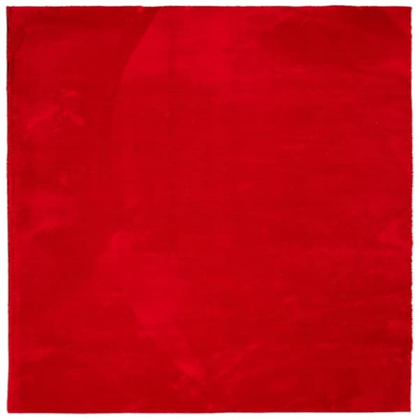 vidaXL gulvtæppe HUARTE 160x160 cm kort luv og vaskbart rød