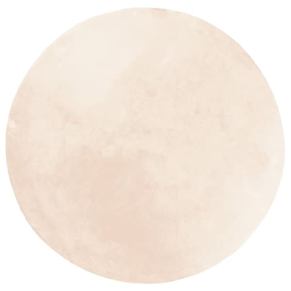 vidaXL Teppe HUARTE kort luv mykt og vaskbart beige Ø 120 cm