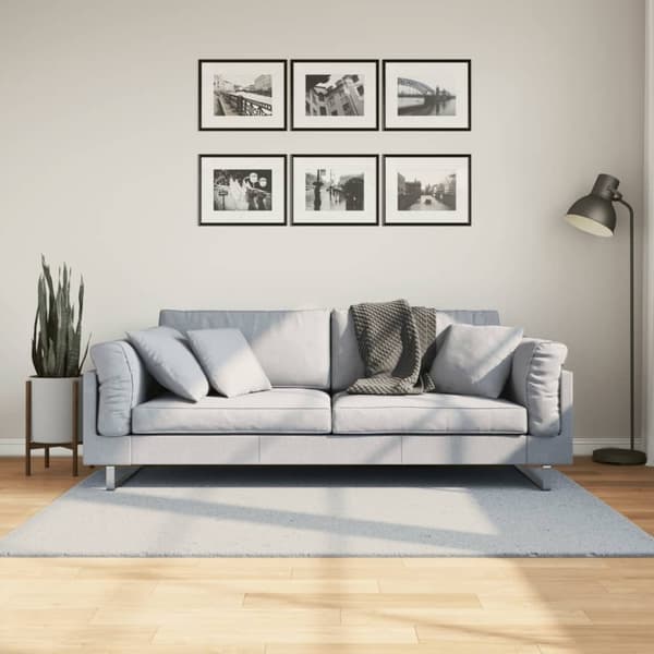 vidaXL gulvtæppe HUARTE 120x170 cm kort luv og vaskbart blå