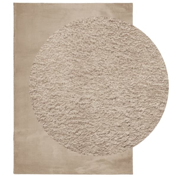 vidaXL Teppe HUARTE kort luv mykt og vaskbart sand 120x170 cm
