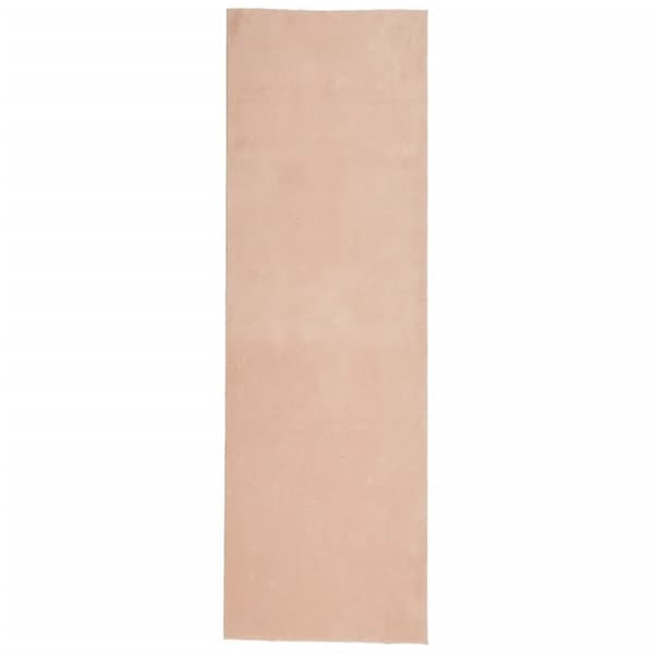vidaXL Teppe HUARTE kort luv mykt og vaskbart blush 80x250 cm
