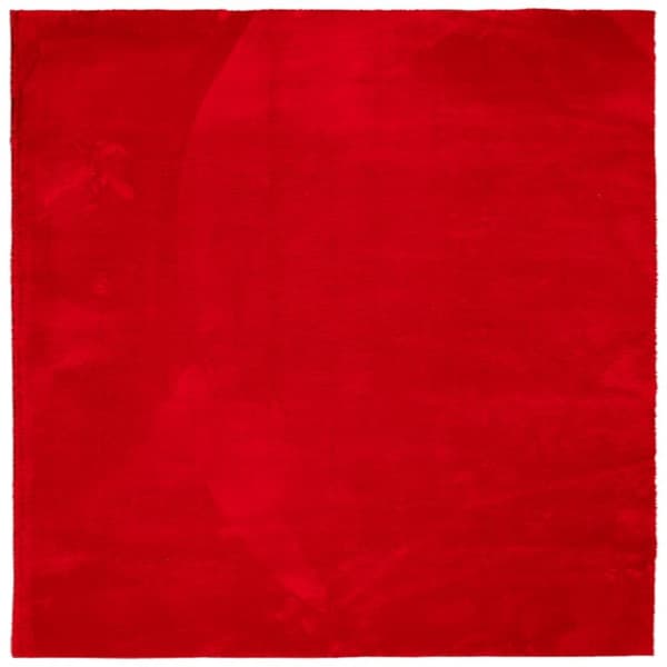 vidaXL gulvtæppe HUARTE 120x120 cm kort luv og vaskbart rød