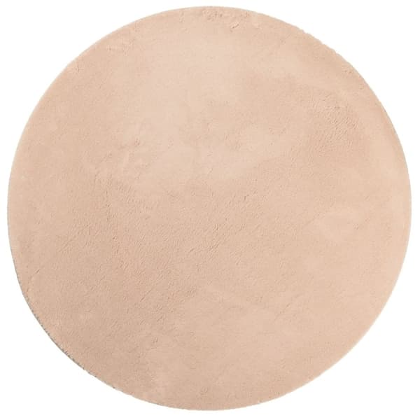 vidaXL Teppe HUARTE kort luv mykt og vaskbart blush Ø 200 cm
