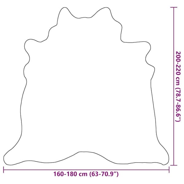 vidaXL Teppe ekte kuskinn beige 180x220 cm
