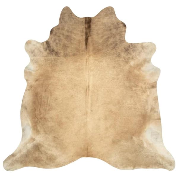 vidaXL Teppe ekte kuskinn beige 180x220 cm