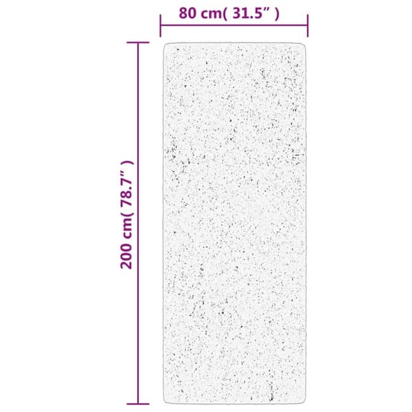 vidaXL Matto HUARTE lyhytnukkainen ja pestävä sininen 80x200 cm