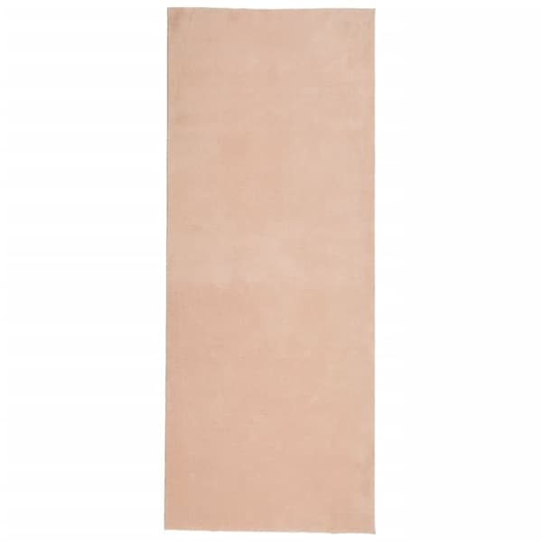 vidaXL gulvtæppe HUARTE 80x200 cm kort luv og vaskbart rosa