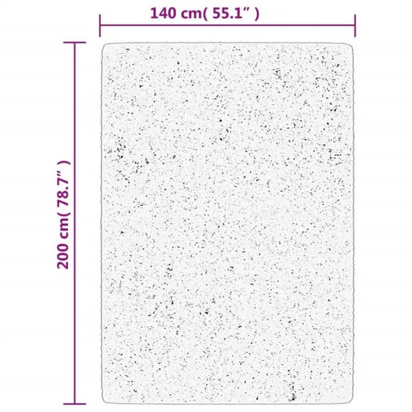 vidaXL Teppe HUARTE kort luv mykt og vaskbart sand 140x200 cm