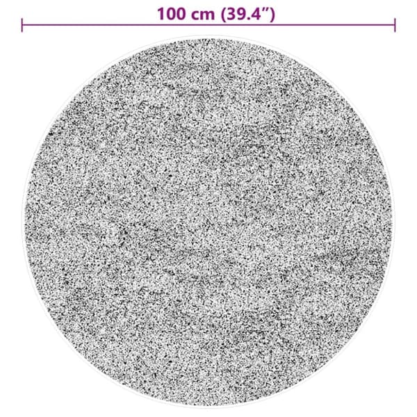 vidaXL Mjuk matta HUARTE med kort lugg tvättbar grå Ø 100 cm