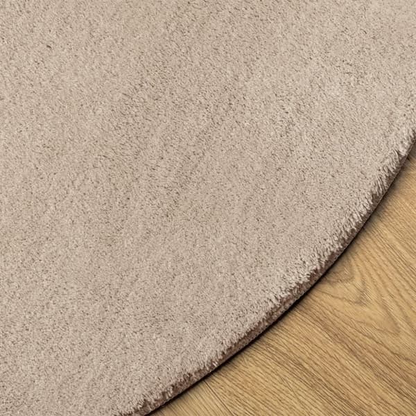 vidaXL Teppe HUARTE kort luv mykt og vaskbart sand Ø 100 cm