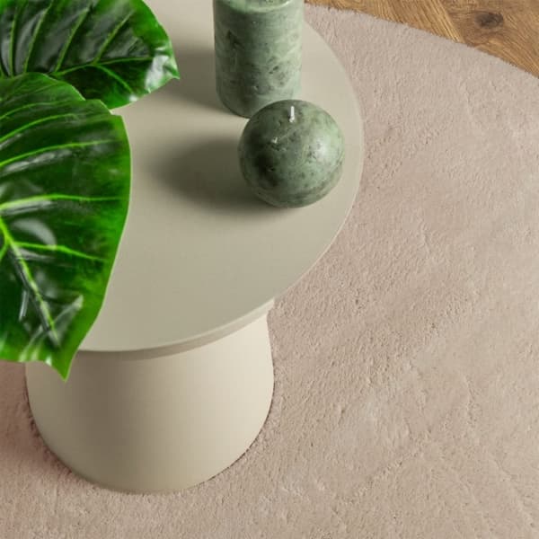 vidaXL Teppe HUARTE kort luv mykt og vaskbart sand Ø 100 cm