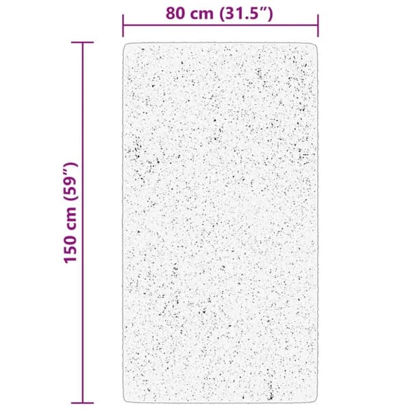 vidaXL Mjuk matta HUARTE med kort lugg tvättbar rosa 80x150 cm