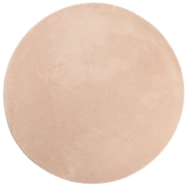 vidaXL Mjuk matta HUARTE med kort lugg tvättbar rosa Ø 80 cm