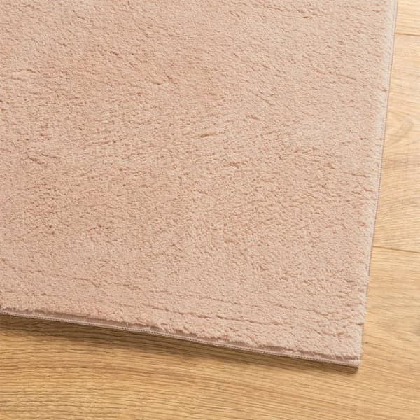 vidaXL Mjuk matta HUARTE med kort lugg tvättbar rosa 60x110 cm