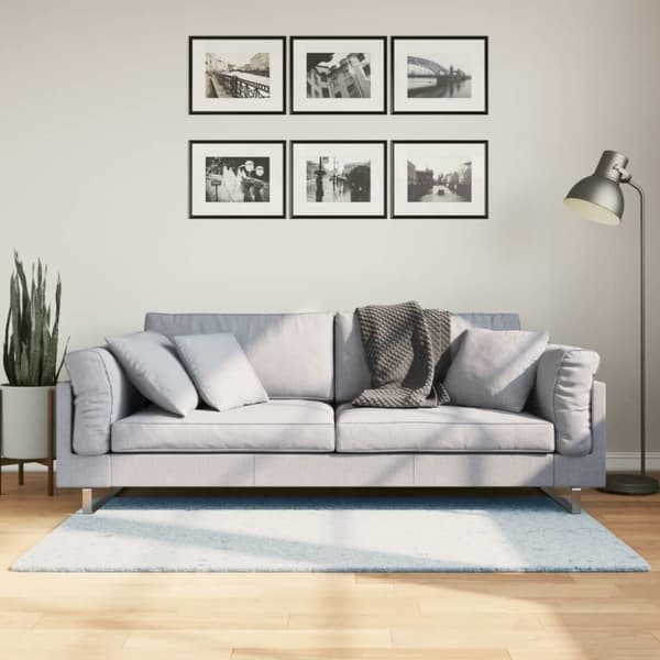 vidaXL Teppe HUARTE kort luv mykt og vaskbart blå 80x150 cm