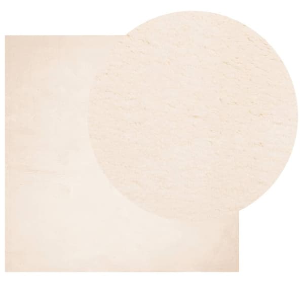vidaXL Mjuk matta HUARTE med kort lugg tvättbar beige 160x160 cm