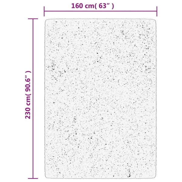 vidaXL gulvtæppe ISTAN 160x230 cm lang luv skinnende look cremefarvet