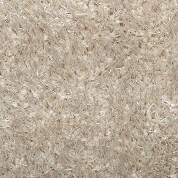 vidaXL gulvtæppe ISTAN 140x200 cm lang luv skinnende look beige