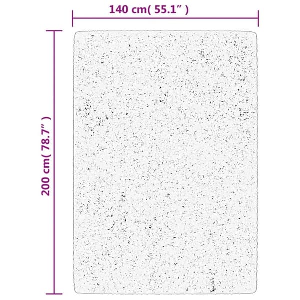 vidaXL gulvtæppe ISTAN 140x200 cm lang luv skinnende look beige