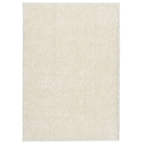 vidaXL Teppe ISTAN med lang luv skinnende utseende kremhvit 120x170 cm