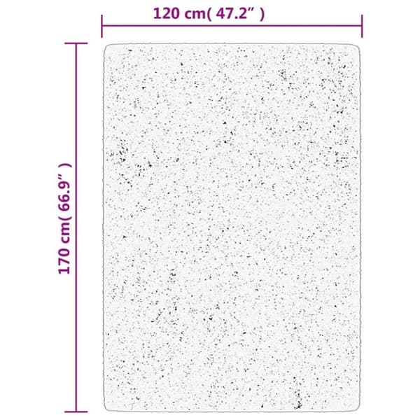 vidaXL Teppe ISTAN med lang luv skinnende utseende kremhvit 120x170 cm