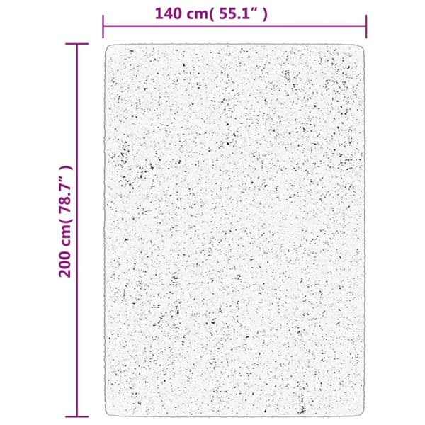 vidaXL Teppe ISTAN lang luv skinnende utseende antrasitt 140x200 cm