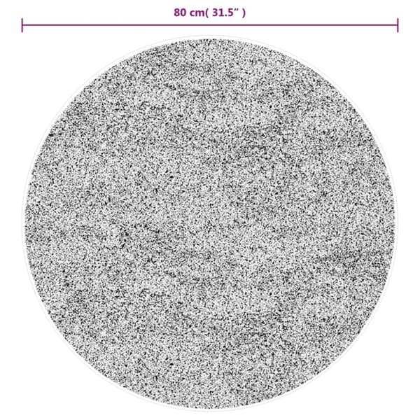 vidaXL Matta ISTAN långluggad glansig beige Ø 80 cm