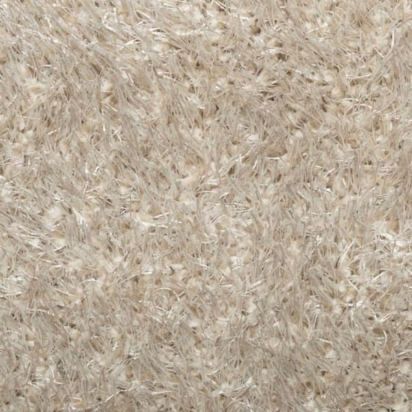 vidaXL gulvtæppe ISTAN Ø 80 cm lang luv skinnende look beige
