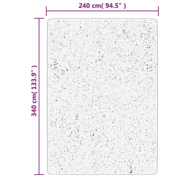vidaXL Teppe ISTAN med lang luv skinnende utseende kremhvit 240x340 cm