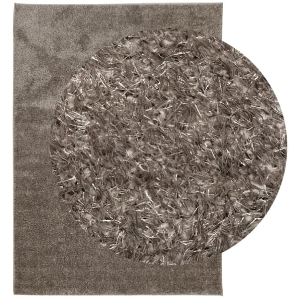 vidaXL Matta ISTAN långluggad glansig grå 240x340 cm