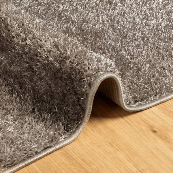 vidaXL gulvtæppe ISTAN 240x340 cm lang luv skinnende look grå