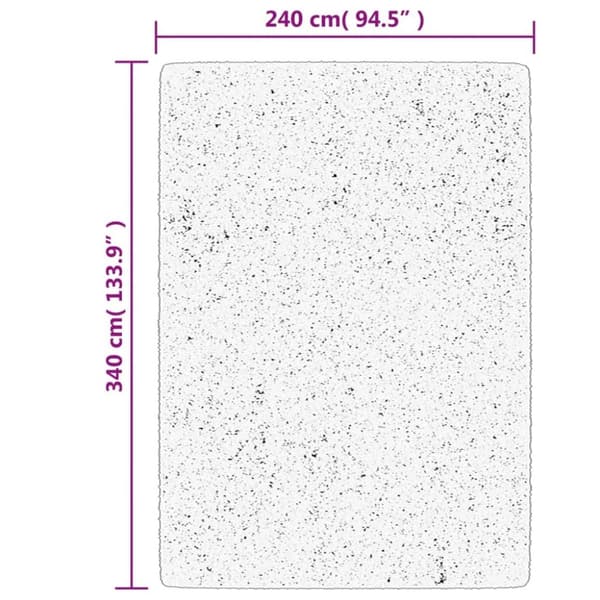 vidaXL gulvtæppe ISTAN 240x340 cm lang luv skinnende look grå