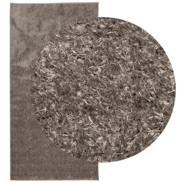 vidaXL Teppe ISTAN med lang luv skinnende utseende grå 100x200 cm