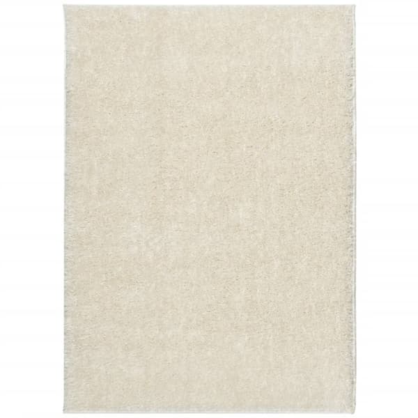 vidaXL gulvtæppe ISTAN 200x280 cm lang luv skinnende look cremefarvet