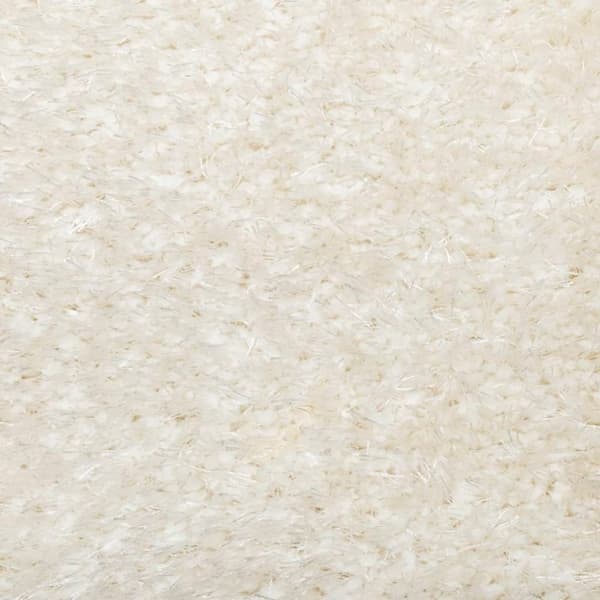 vidaXL Teppe ISTAN med lang luv skinnende utseende kremhvit 140x200 cm